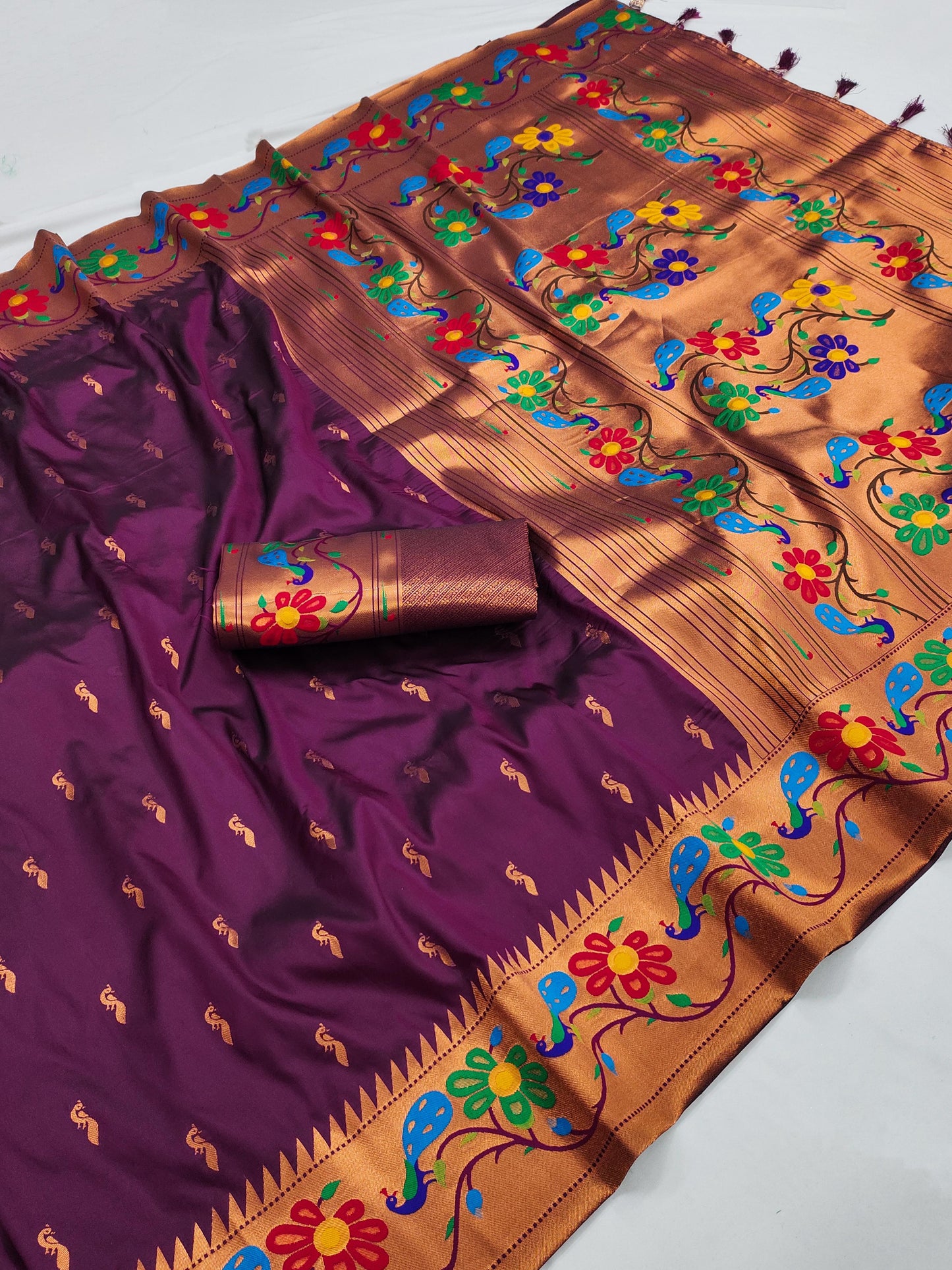 Soft Paithani with Zari Weaving - Kalavya