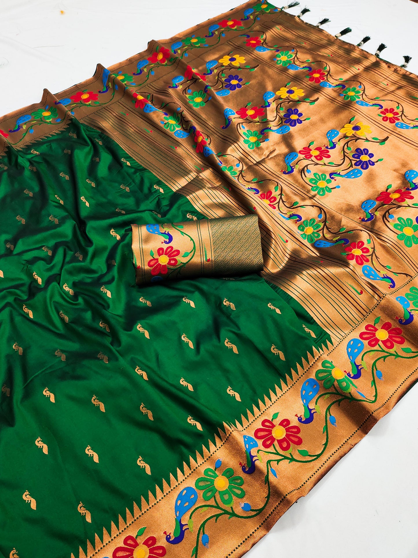 Soft Paithani with Zari Weaving - Kalavya