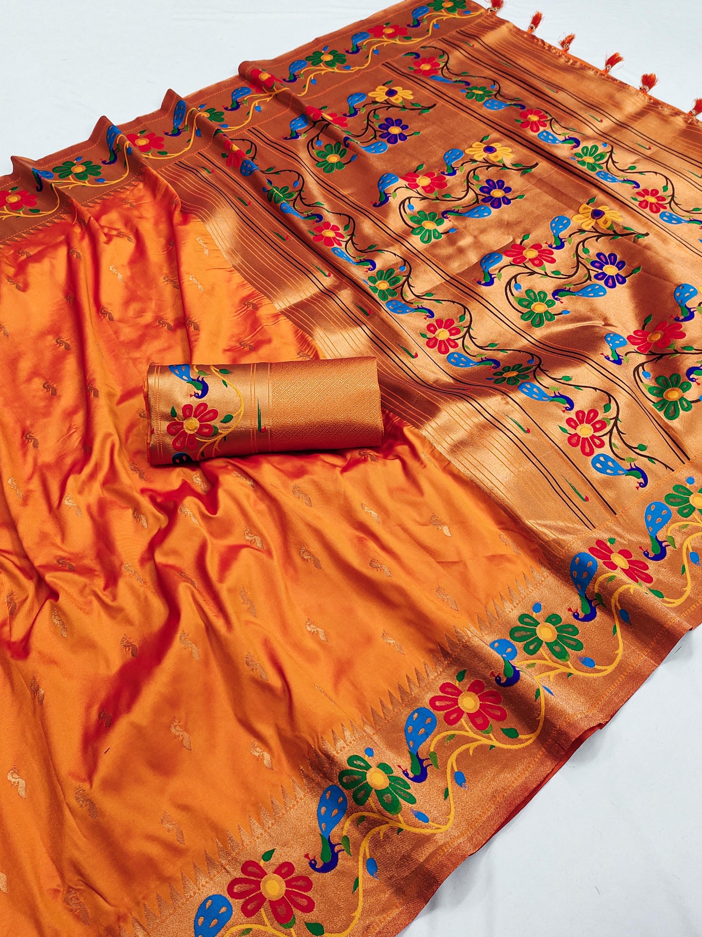Soft Paithani with Zari Weaving - Kalavya