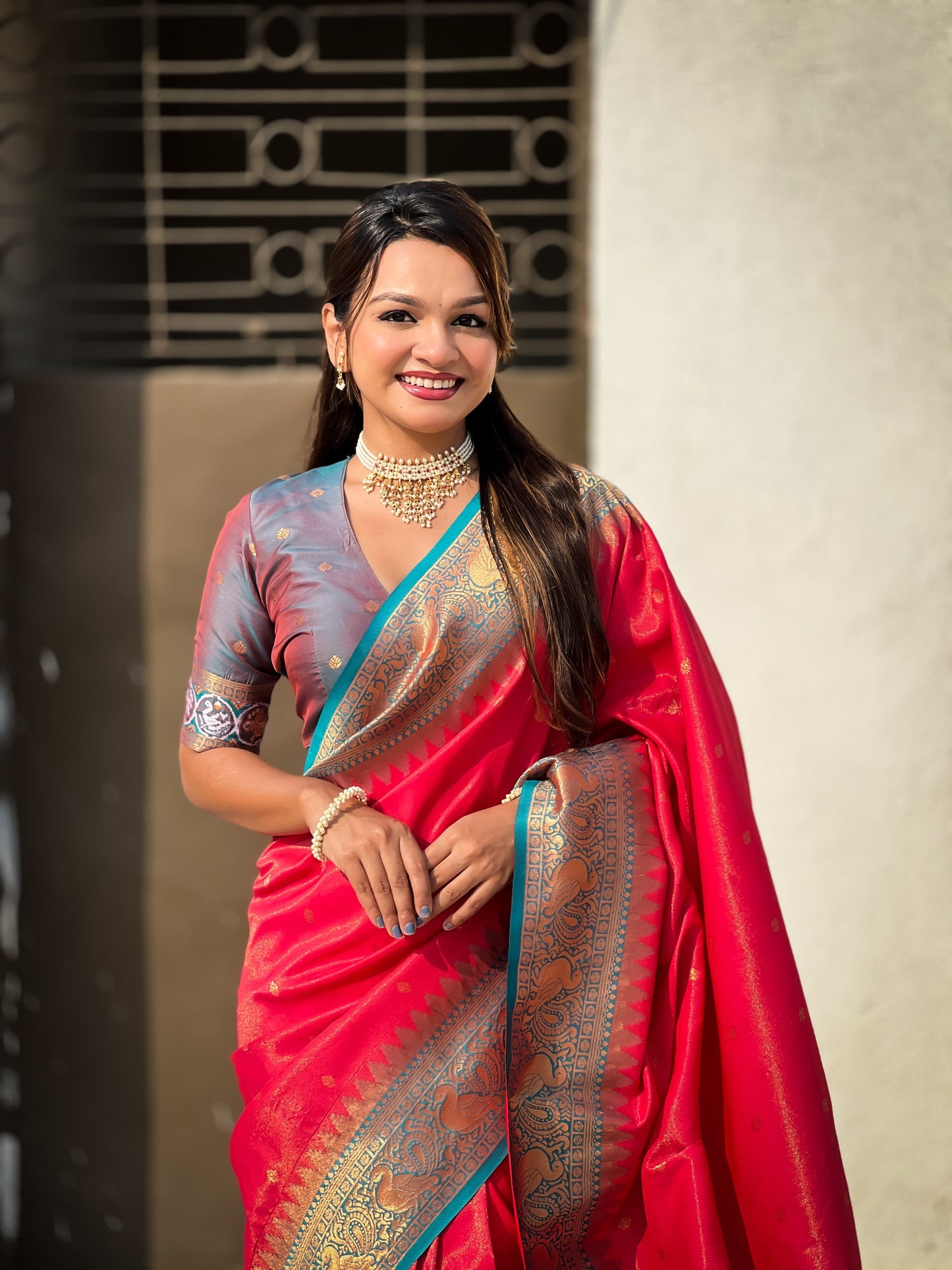 Tissue Gadwal Paithani - Kalavya