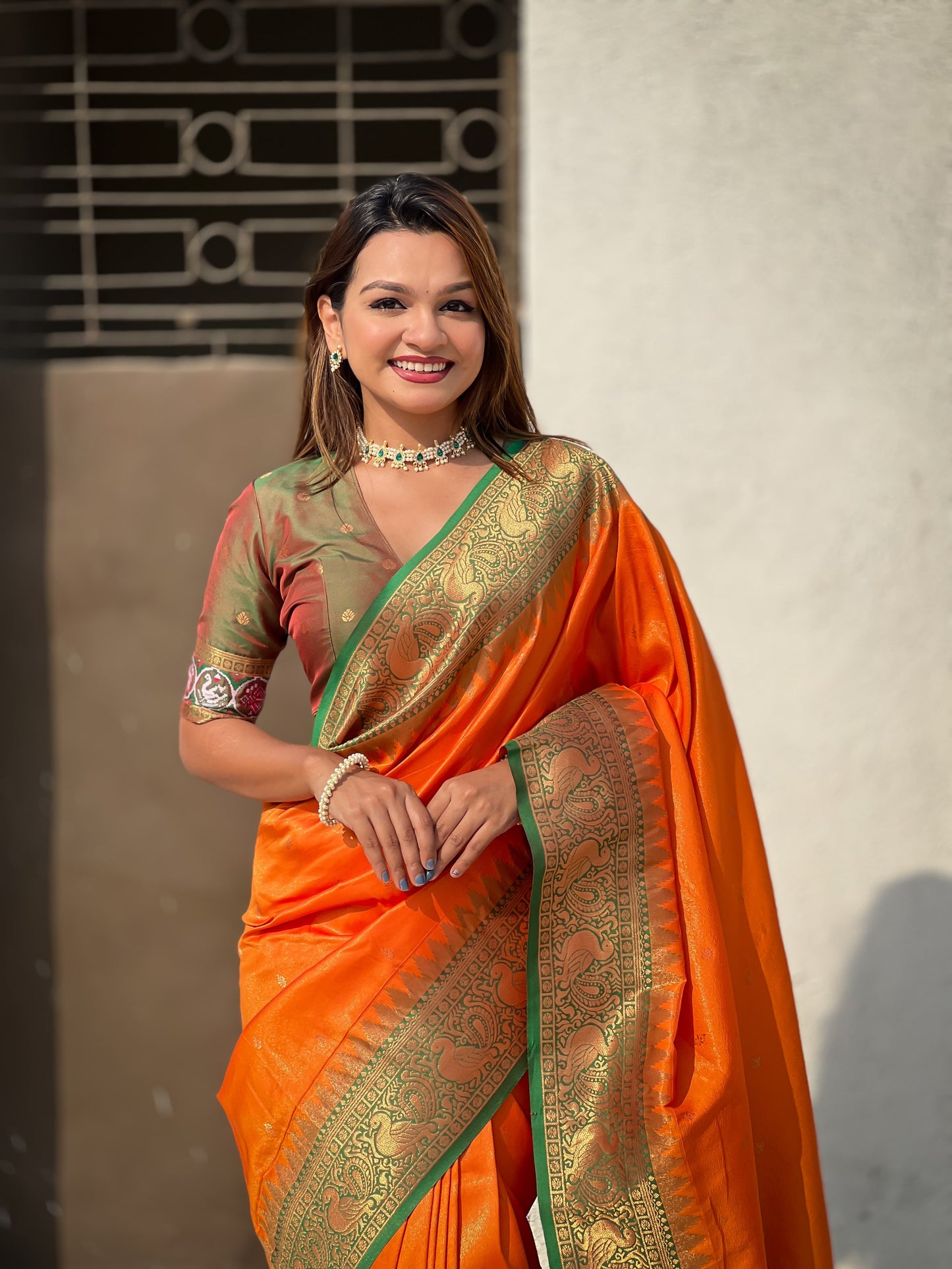 Tissue Gadwal Paithani - Kalavya