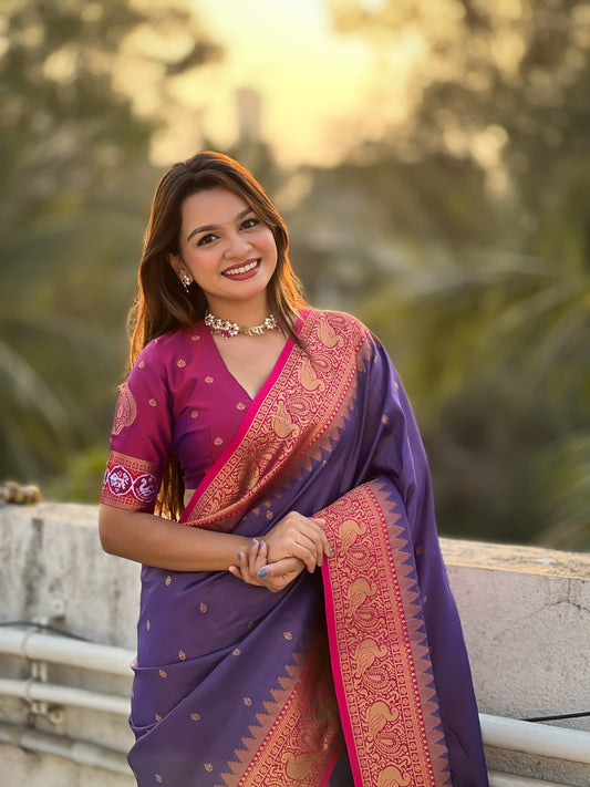 Tissue Gadwal Paithani - Kalavya